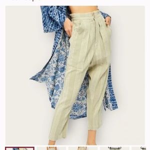 Free People cotton striped pants